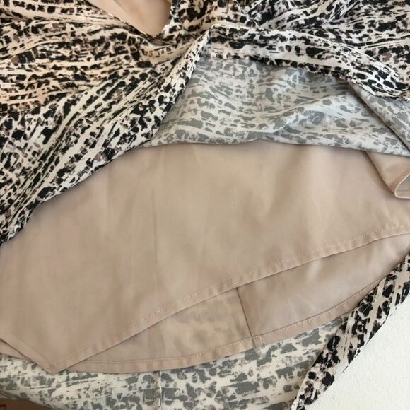 MM Lafleur Blouse Women's XS Printed Lined Short Sleeve Career Shirt Top - Picture 8 of 10